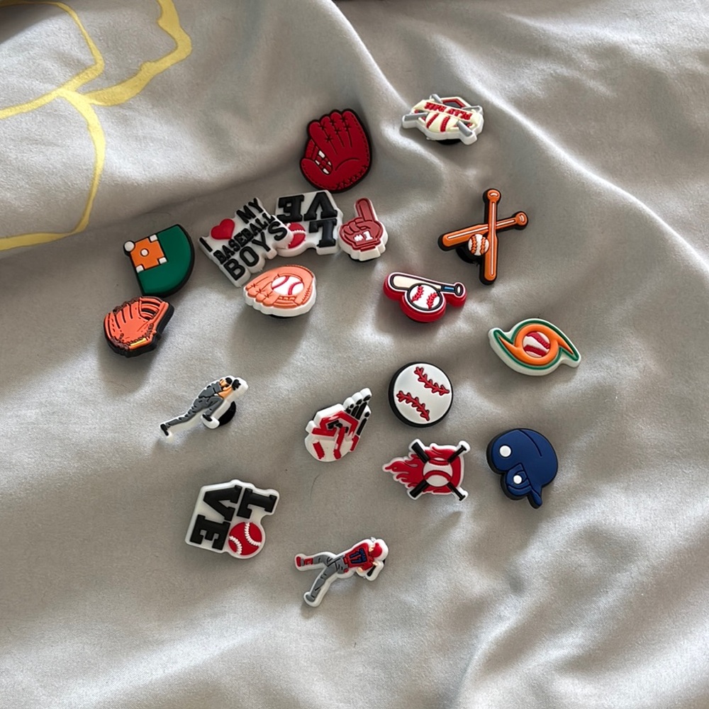Baseball Themed Shoe Charms for crocs